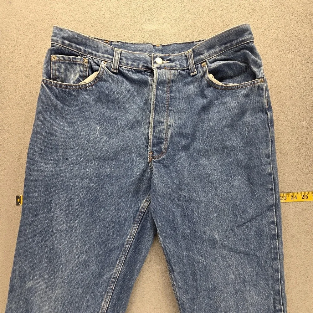 Vintage Levis 501 Jeans Mens Blue Straight Button Fly Made In USA Fits 32x32